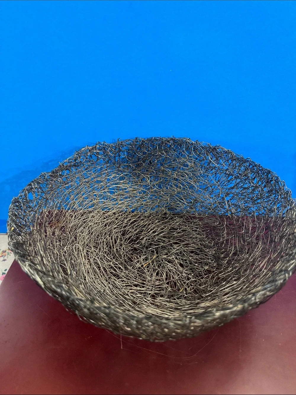 Artisan handmade Woven Wire Decorative Bowl